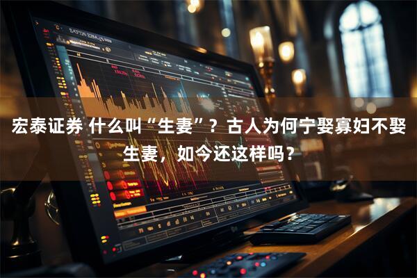 宏泰证券 什么叫“生妻”？古人为何宁娶寡妇不娶生妻，如今还这样吗？